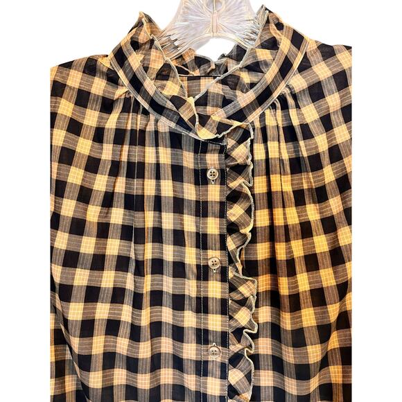 Pendleton Airy Cotton Blue Checkered Sleeveless Shirt XL - Picture 3 of 9